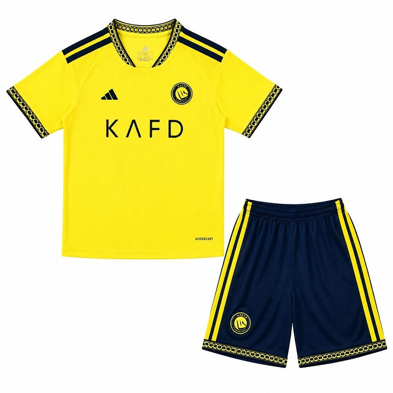 Kids Al-Nassr FC 2026/27 Home Ronaldo Kit 16-28