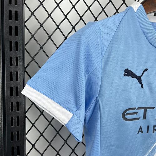 Manchester City 2025/26 Home Kids Kit