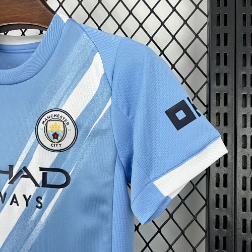Manchester City 2025/26 Home Kids Kit