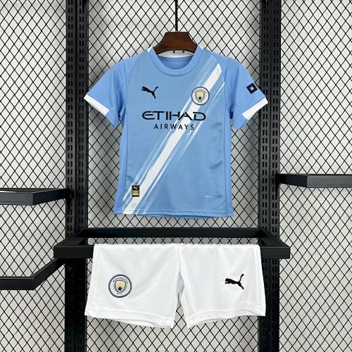 Manchester City 2025/26 Home Kids Kit